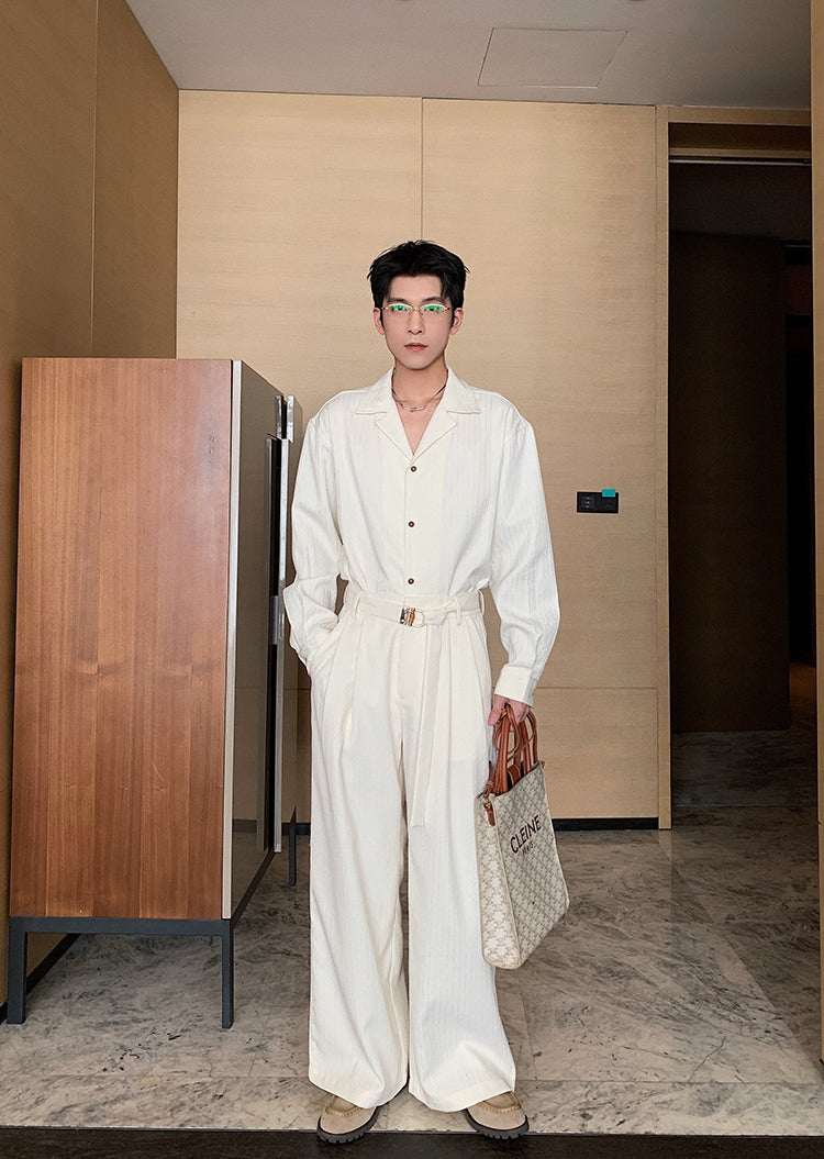 Sporty Long Sleeve Shirt & Pants Setup WN20408