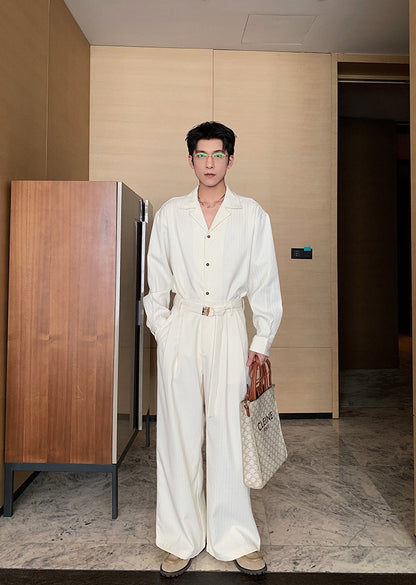 Sporty Long Sleeve Shirt & Pants Setup WN20408