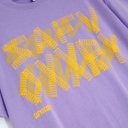 Foam Letter Print Short Sleeve T-Shirt WN25791