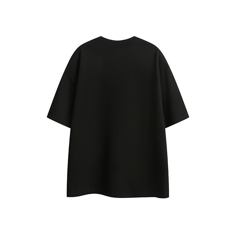 Metal Charm Design Oversize Short Sleeve T-Shirt WN14075