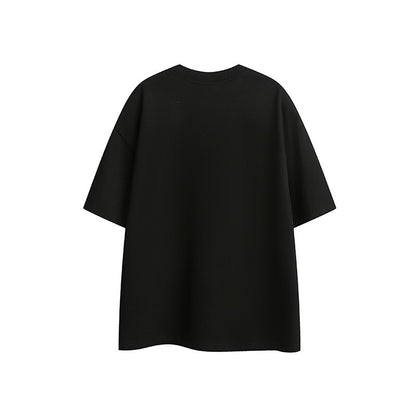 Metal Charm Design Oversize Short Sleeve T-Shirt WN14075