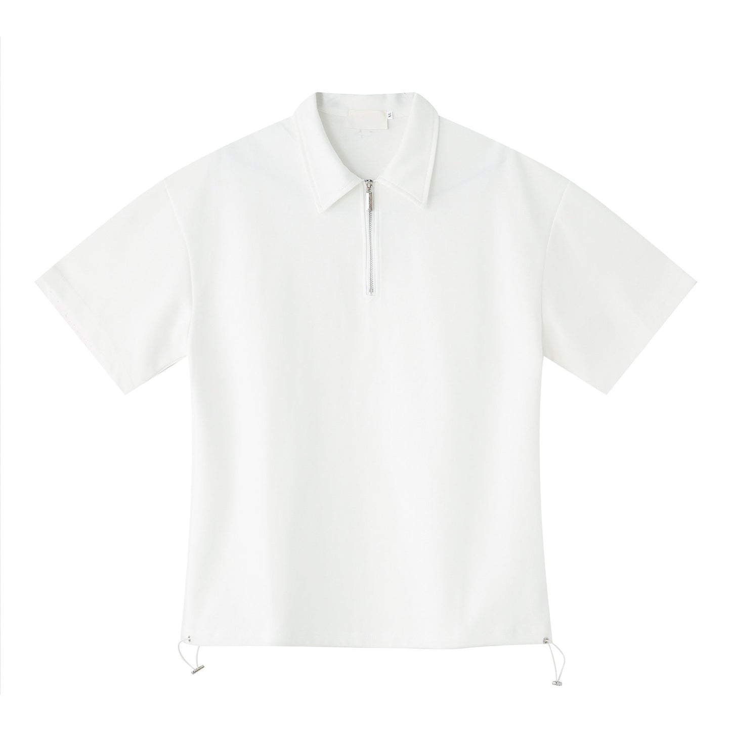 Half Zip Open Collar Short Sleeve T-Shirt & Half Pants Setup WN24906