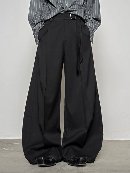Inverted Pleats Wide Leg Trousers WN20876