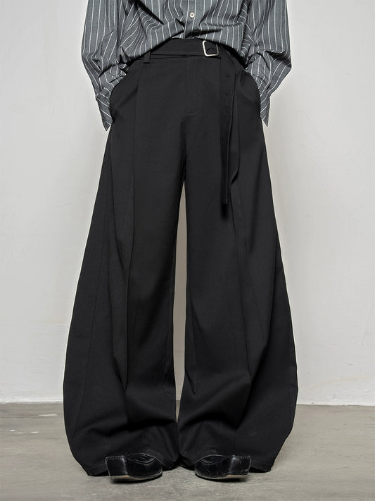 Inverted Pleats Wide Leg Trousers WN20876