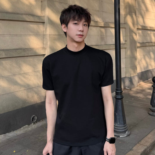 Mock Neck Short Sleeve T-Shirt WN25352