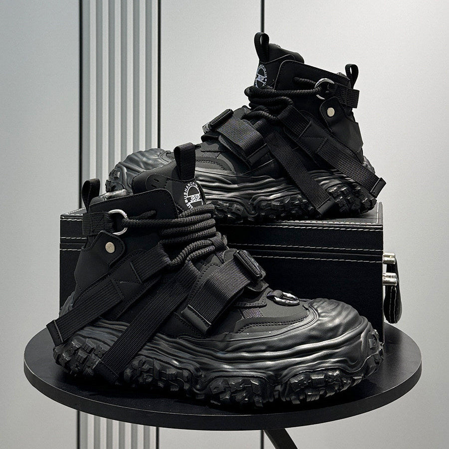 Strap Buckle Platform Chunky Sole Sneakers WN24644