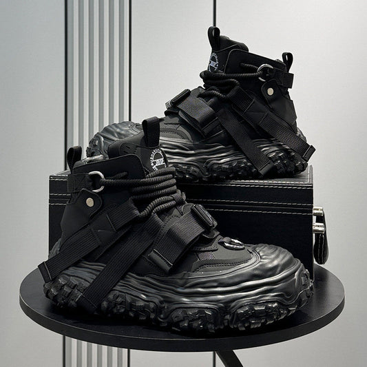 Strap Buckle Platform Chunky Sole Sneakers WN24644
