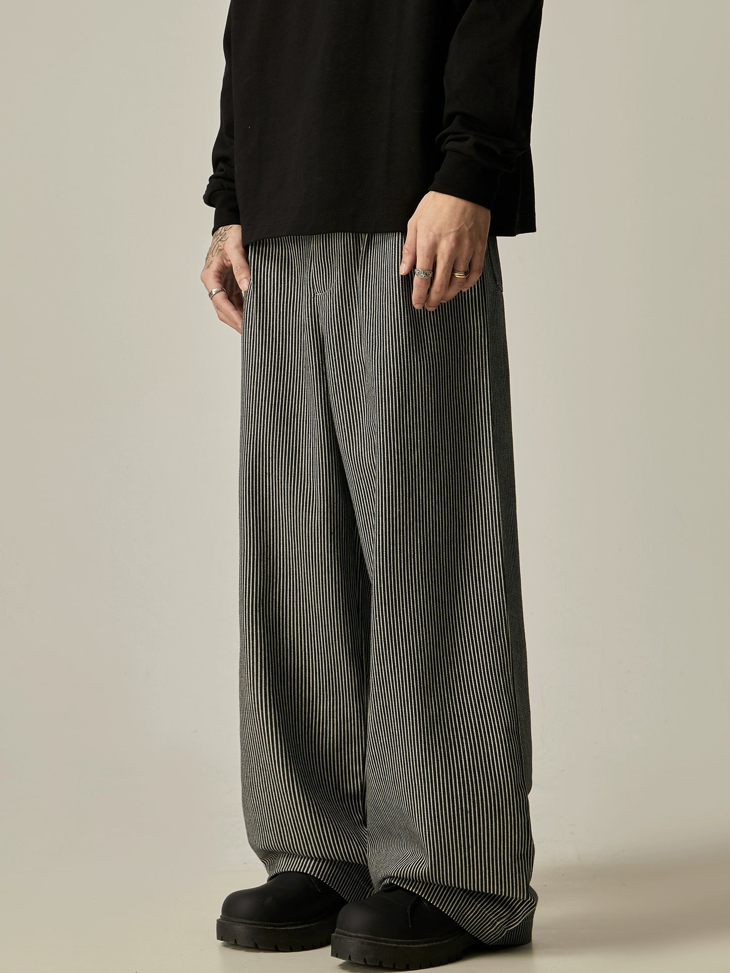 Stripe Wide Leg Pants WN8971