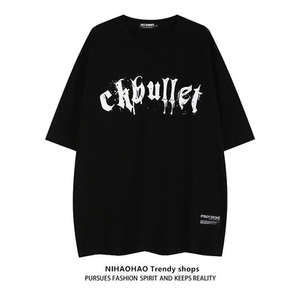 Cross Graphic Letter Print Short Sleeve T-Shirt WN16394