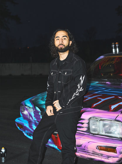 Deconstruction Embroidery Denim Jacket WN20999