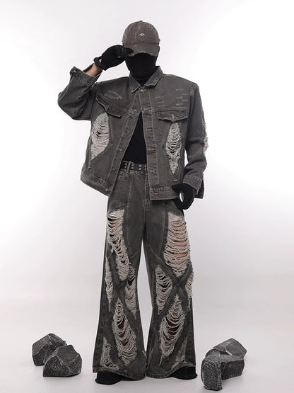 Damage Design Denim Jacket & Denim Pants Setup WN18605