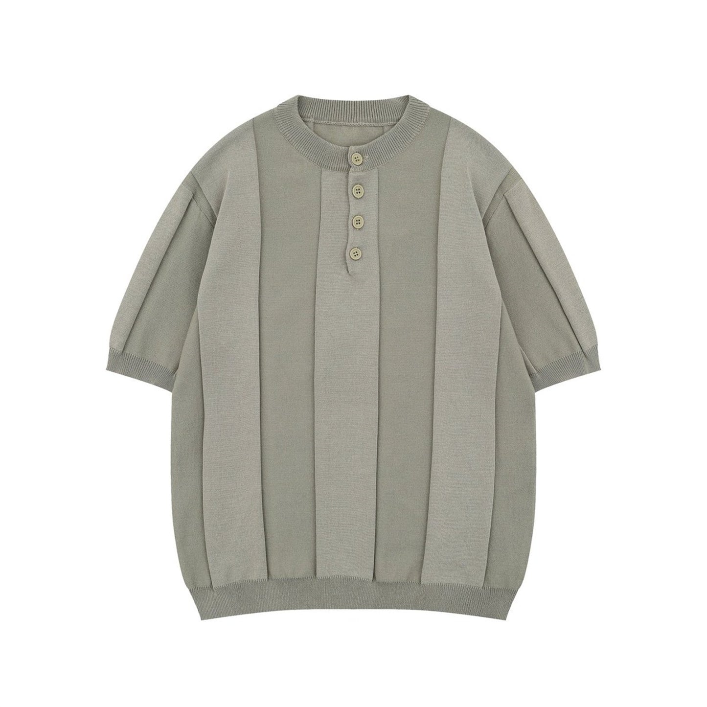 Henley Short Sleeve Summer Knit T-shirt WN26809