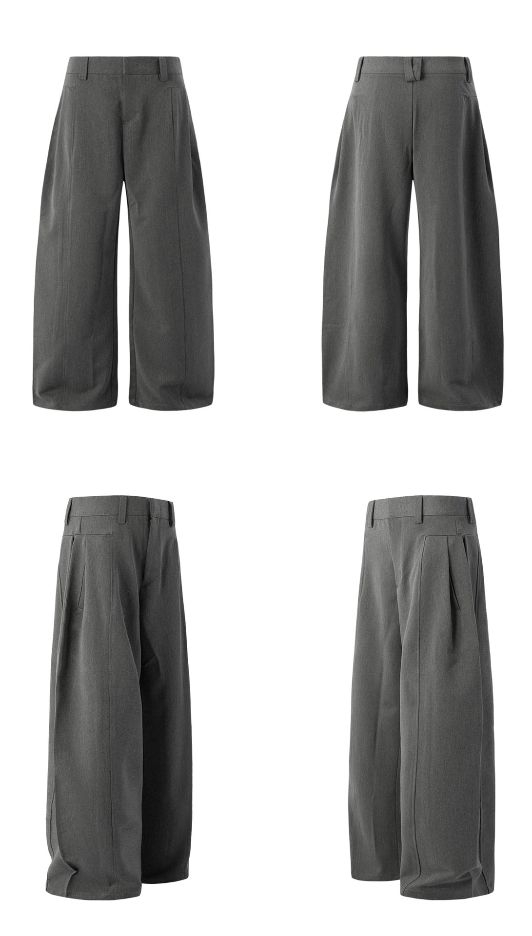 Curved Leg Wide Leg Trousers WN26302