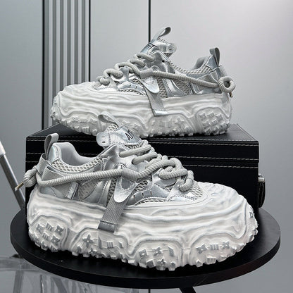 Breathable Thick-Sole Height-Increasing Dad Sneakers WN24761