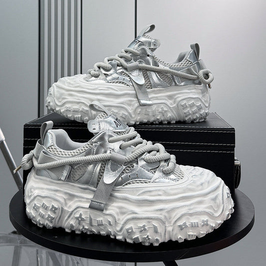 Breathable Thick-Sole Height-Increasing Dad Sneakers WN24761