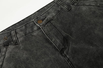 Washed Paint Straight Denim Jeans WN26056