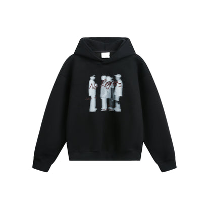 Washed Portrait Print Oversize Hoodie WN21427