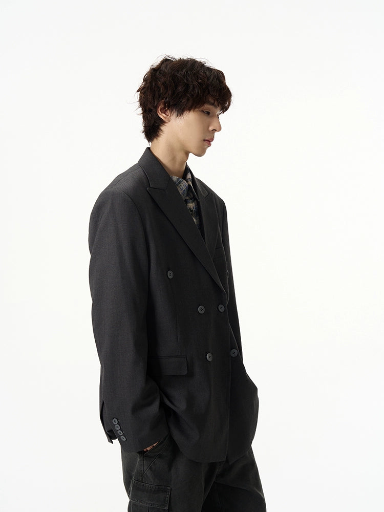 Oversize Double Breasted Tailored Jacket WN7918