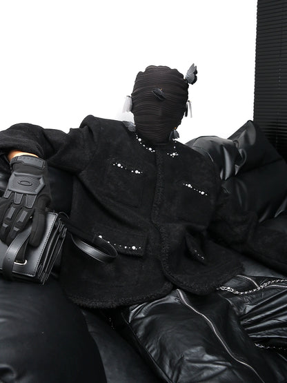 Pearl Beads Accent Design Jacket WN18692