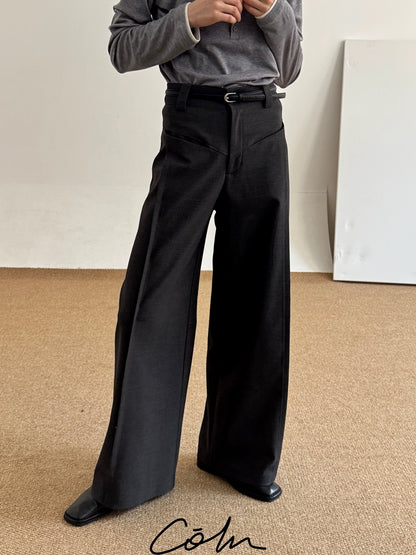 Pocket Design Wide Leg Trousers WN21493
