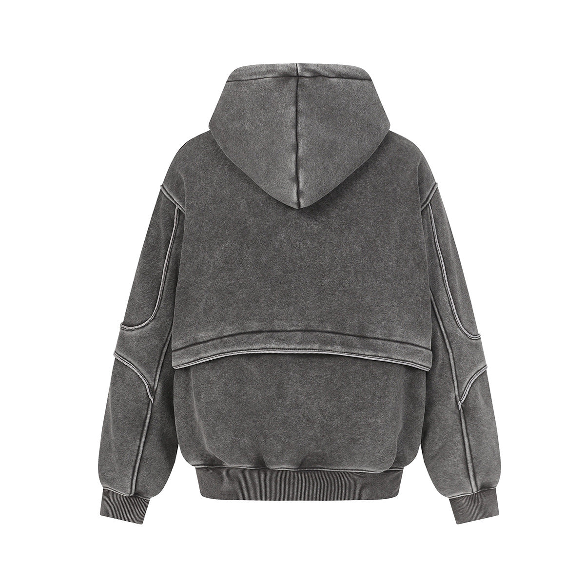 Fleece Lining Washed Pullover Hoodie WN21876