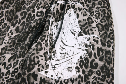 Leopard Print Wide Leg Cargo Pants WN26043