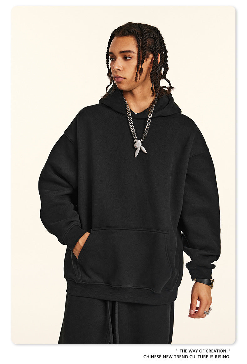 Fleece Lining Oversize Hoodie & Fleece Lining Sweatpants WN9960