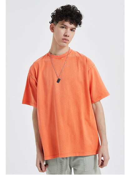 Vintage Dyed Oversize Short-sleeve T-shirt & Vintage Dyed Short Sweatpants Setup WN6631