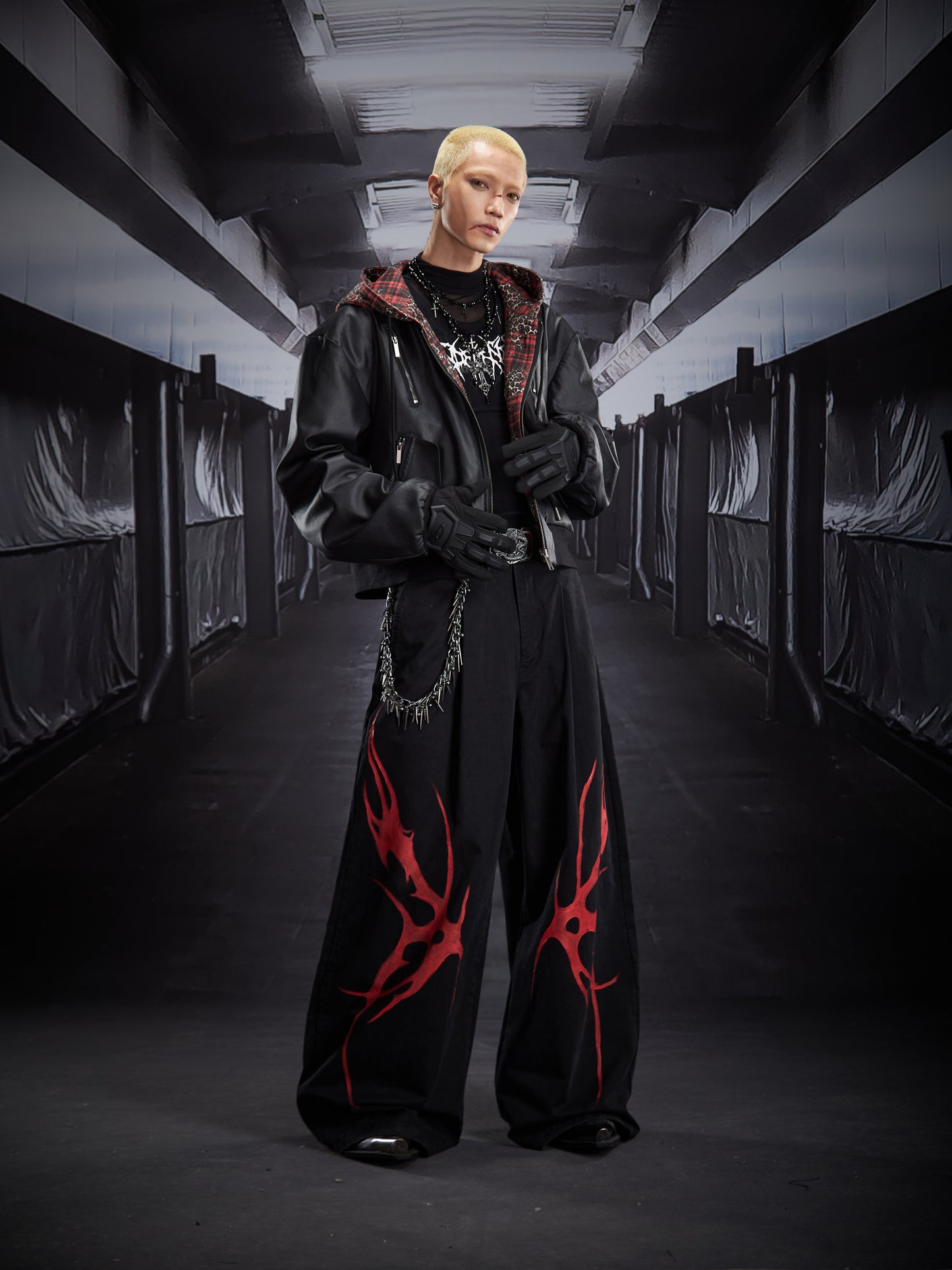 Reversible Hooded Zipper Short Jacket WN22798