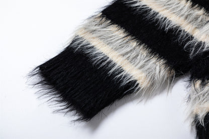 Stripe Oversize Knit Sweater WN11525