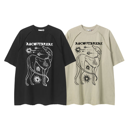 Illustration Print Short Sleeve T-Shirt WN25444