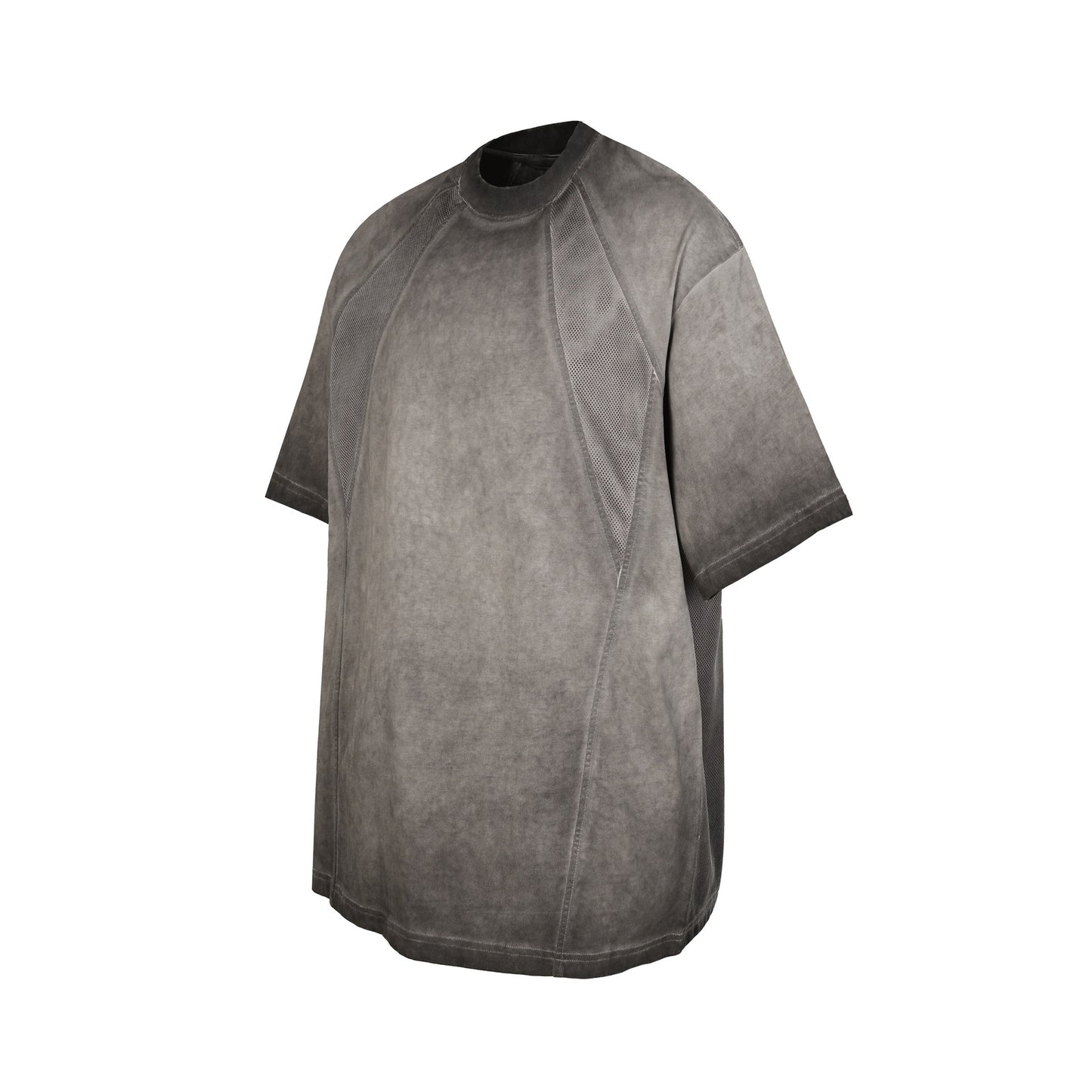 Washed Mesh Panel Short Sleeve T-Shirt WN25504