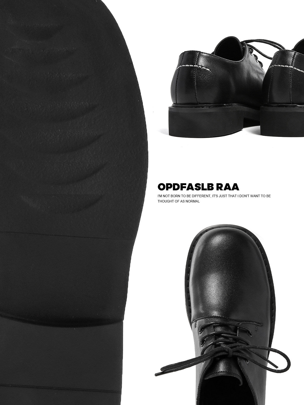 Lace Up Plain PU Leather Round Toe Shoes WN24563