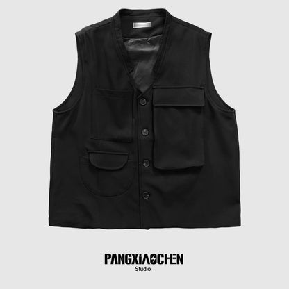 Multi-Pocket Tailored Vest Jacket WN20181