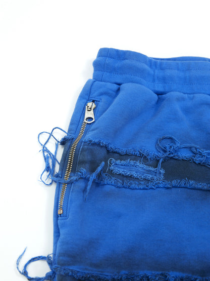 Denim Fringe Design Sweatpants WN20974