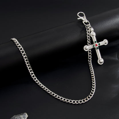 Exaggerated Cross Pendant Pants Chain WN21057