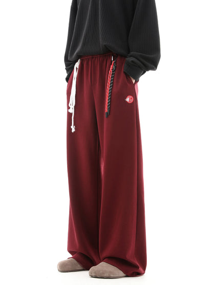 Drawstring Drape Wide-Leg Sweatpants WN10265