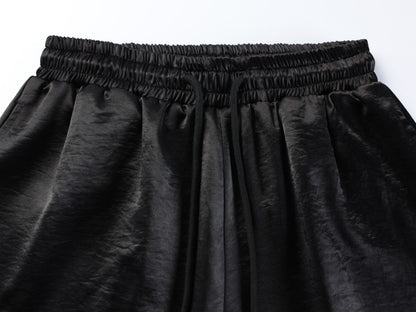 Contrast Patchwork Letter Print Wide Leg Sweatpants WN27878