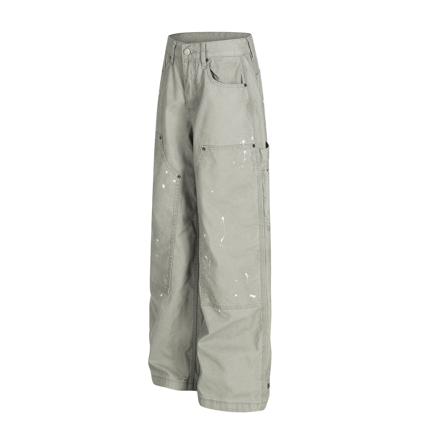 Paint Splatter Panel Wide Leg Pants WN26143