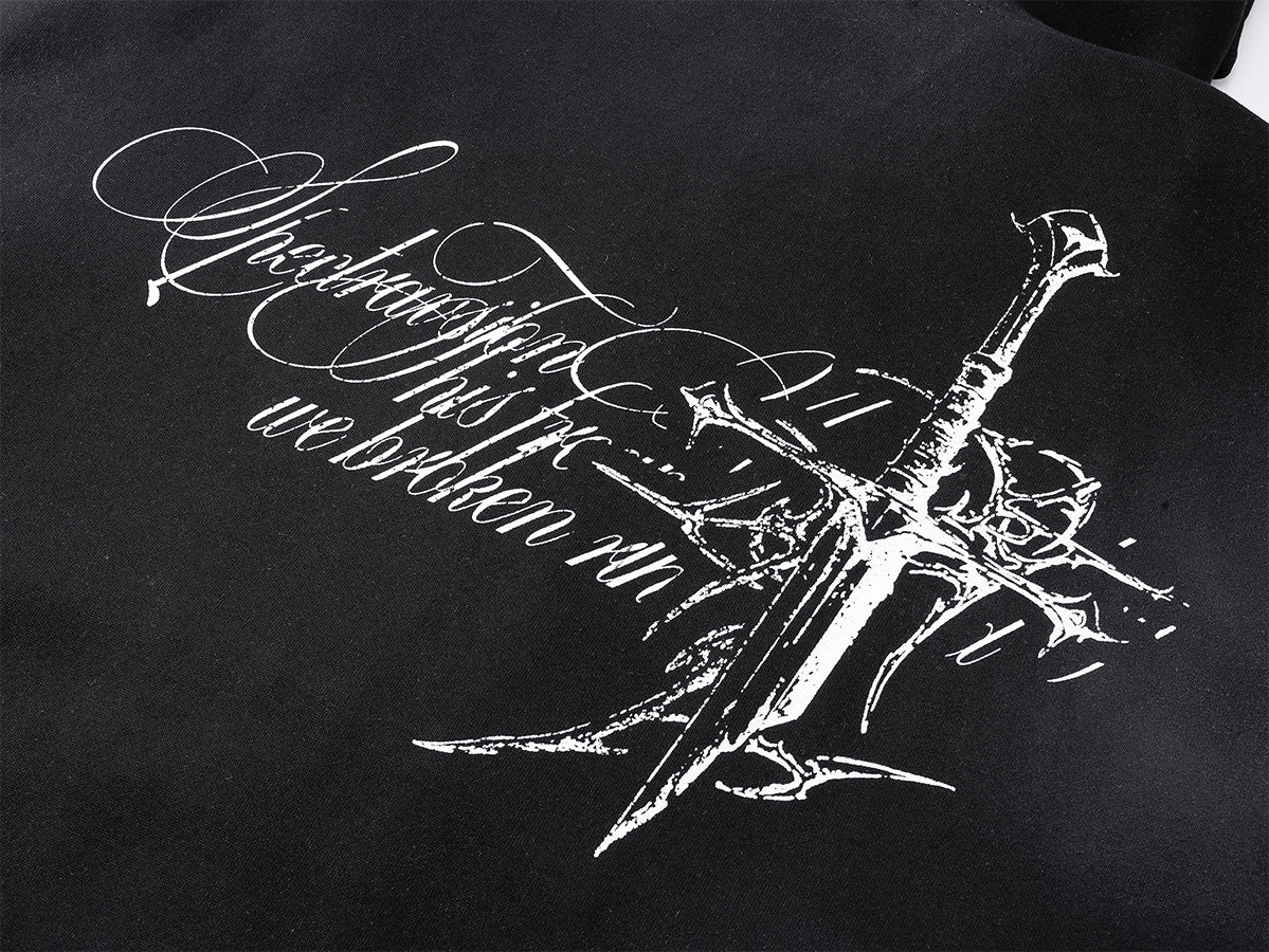 Dirty Dye Cross Heavyweight Pullover Hoodie WN23066