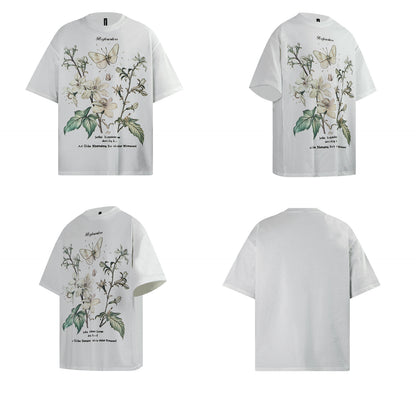Flower Butterfly Graphic Short Sleeve T-Shirt WN26261