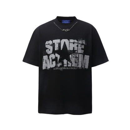 Heavyweight Dirty-Dye Print Oversize Short Sleeve T-Shirt WN25725