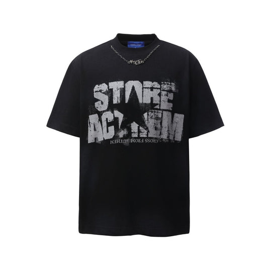 Heavyweight Dirty-Dye Print Oversize Short Sleeve T-Shirt WN25725