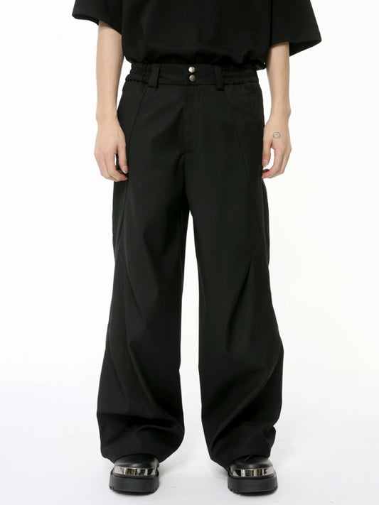 Wrinkle Design Plan Wide Leg Trousers WN7466