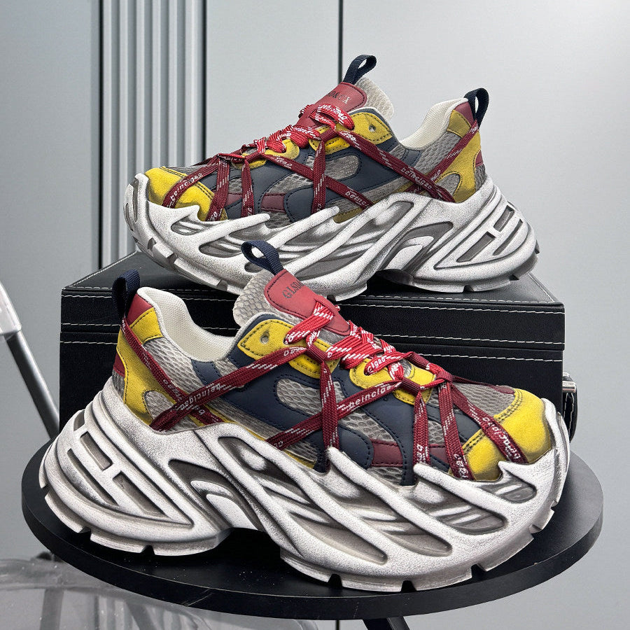 Mesh Strap Platform Chunky Sole Sneakers WN24707