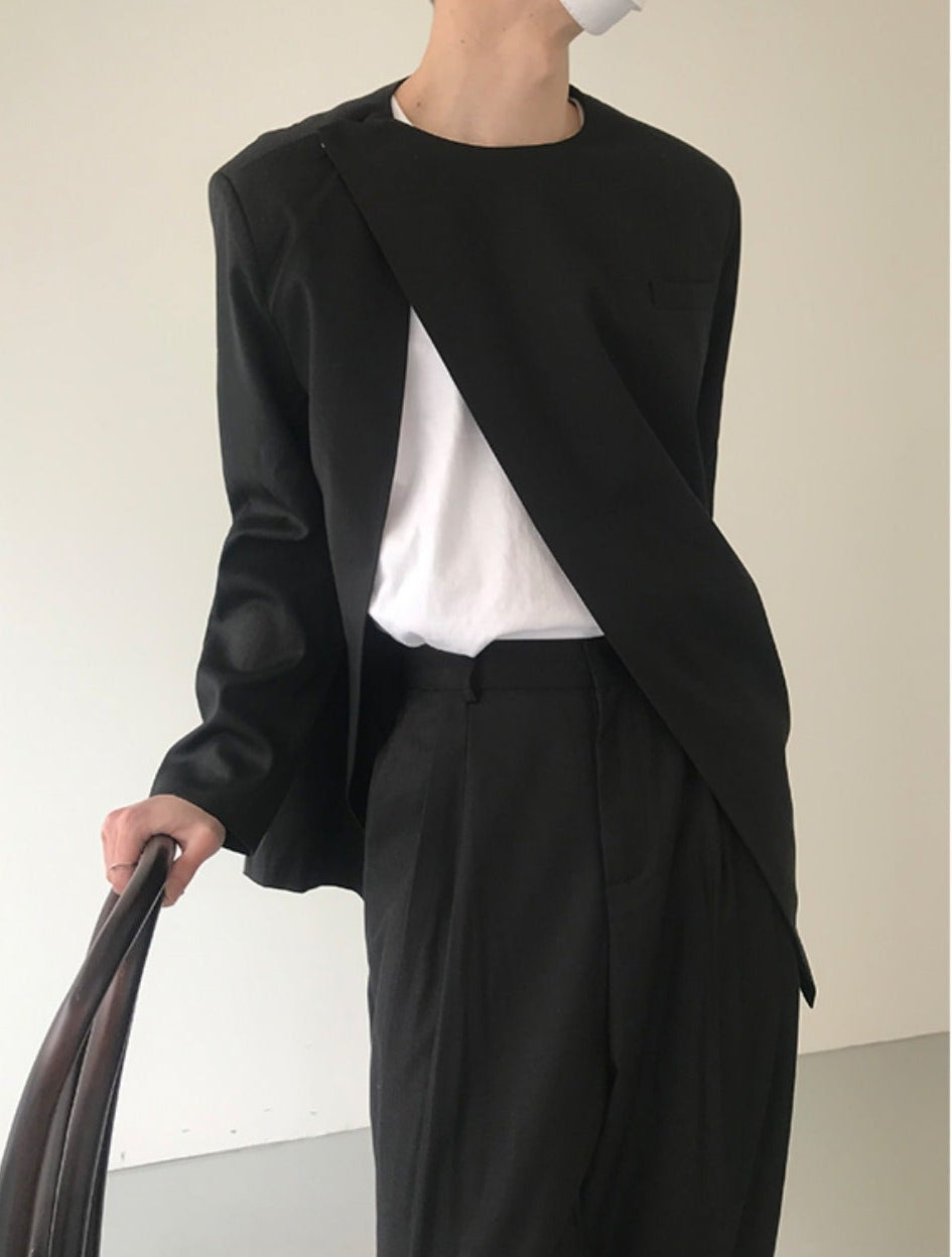Asymmetric Split Tailored Jacket WN21468