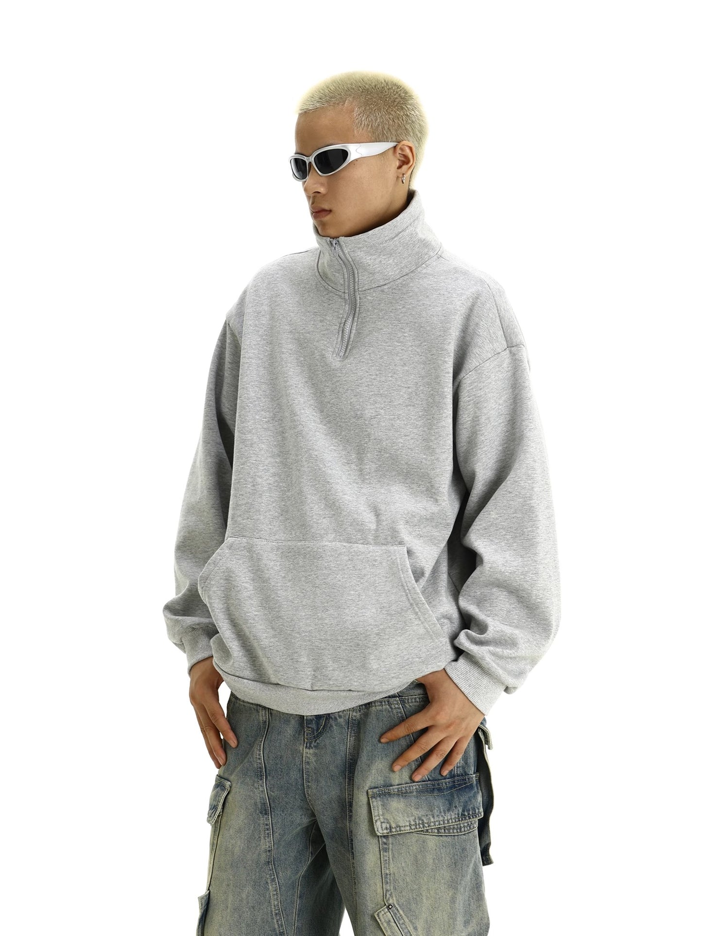 Half Zipper Stand Neck Sweatshirt WN9022