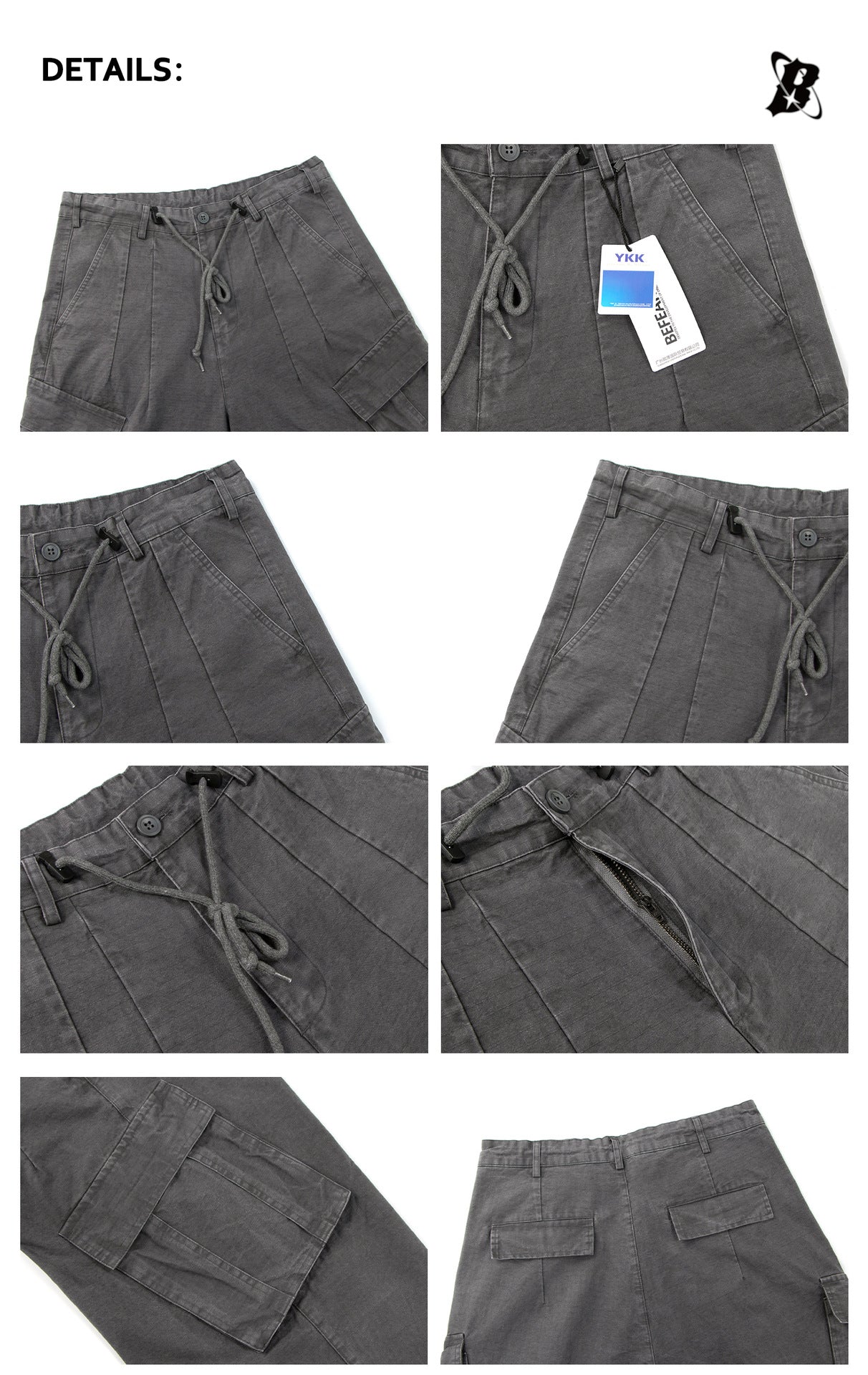 Washed Straight Wide Leg Cargo Pants  WN26343