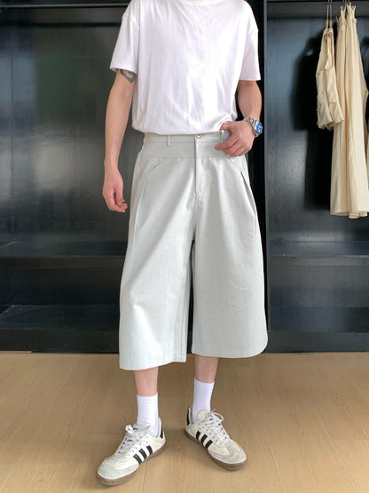 Buckle Wide Cropped Pants WN24998