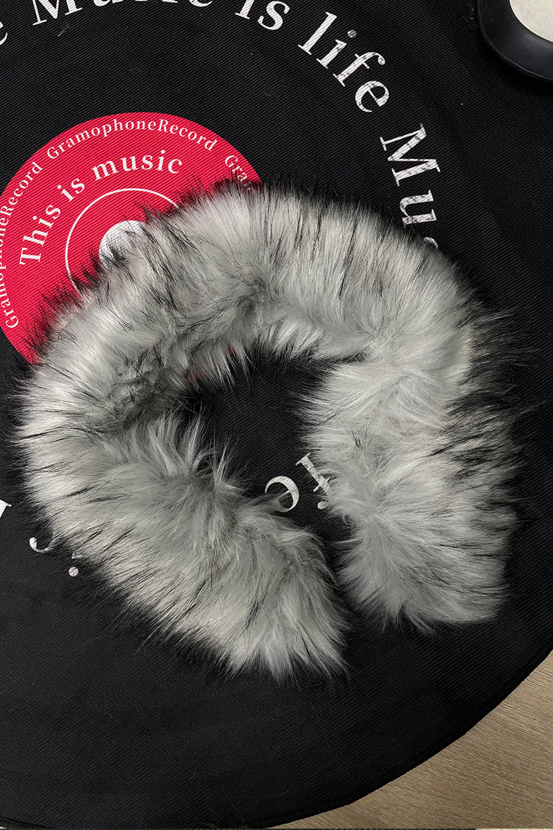 Snap Button Detachable Fake Fur Collar WN26719